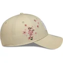 new-era-curved-brim-women-9forty-floral-icon-side-new-york-yankees-mlb-beige-adjustable-cap