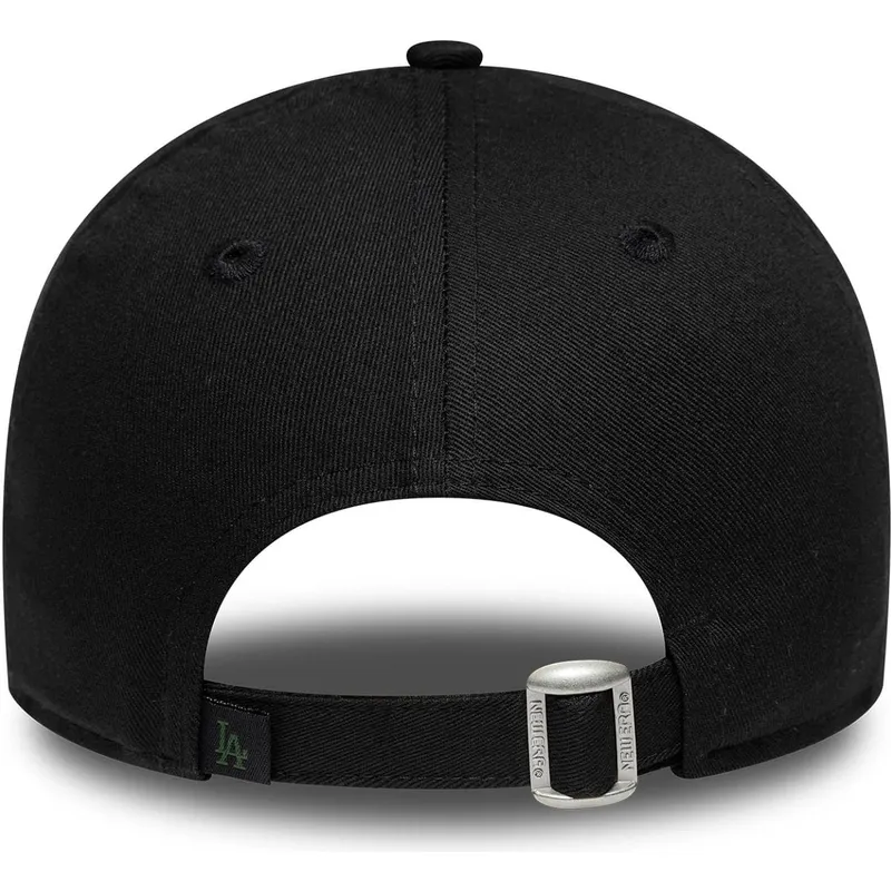 svart-justerbar-kurvad-keps-for-dam-9forty-floral-infill-fran-los-angeles-dodgers-mlb-av-new-era