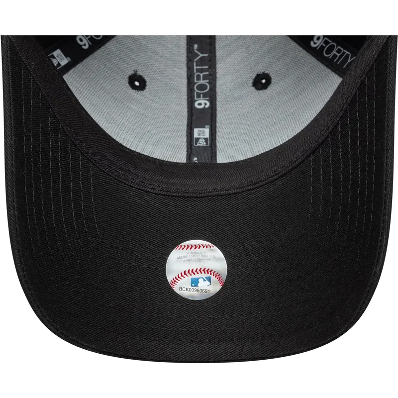 svart-justerbar-kurvad-keps-for-dam-9forty-floral-infill-fran-los-angeles-dodgers-mlb-av-new-era