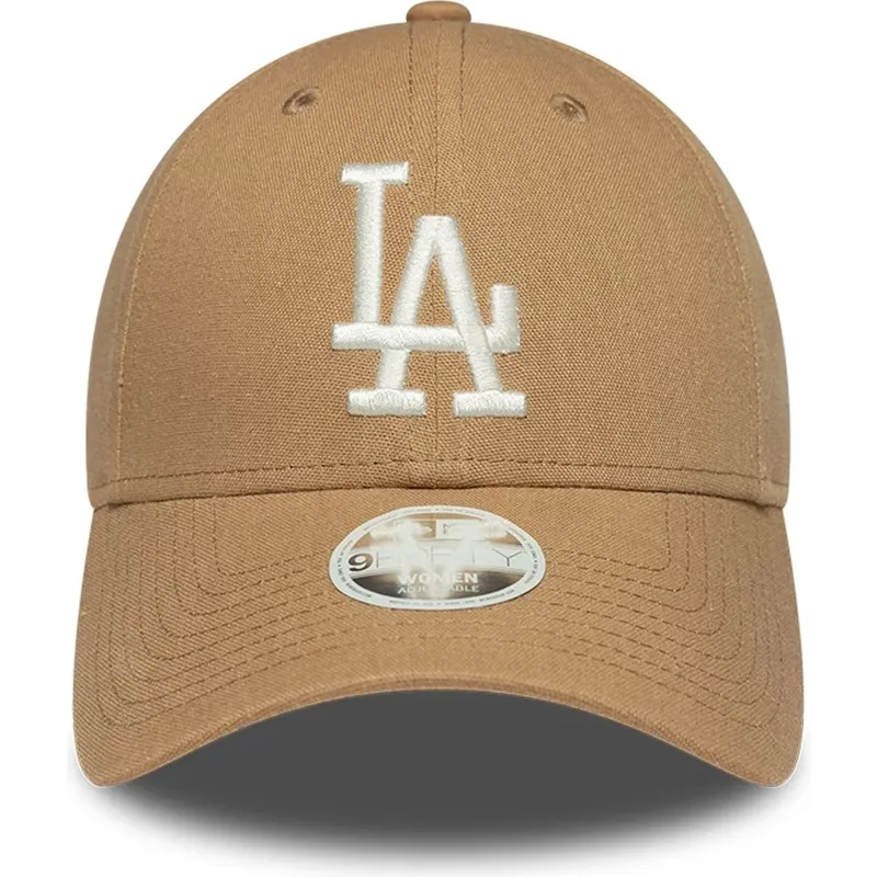 brun-bojd-justerbar-keps-for-dam-9forty-linen-fran-los-angeles-dodgers-mlb-av-new-era
