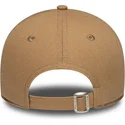 cepice-zaoblena-hneda-nastavitelny-pasek-9forty-linen-los-angeles-dodgers-mlb-new-era