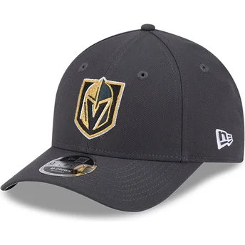Graue gebogene Snapback-Kappe 9FORTY M-Crown der Vegas Golden Knights NHL von New Era