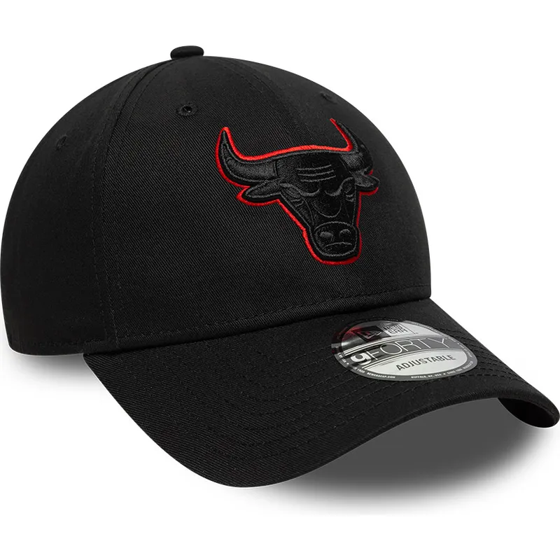 cepice-zaoblena-cerna-nastavitelny-9forty-team-outline-chicago-bulls-nba-new-era