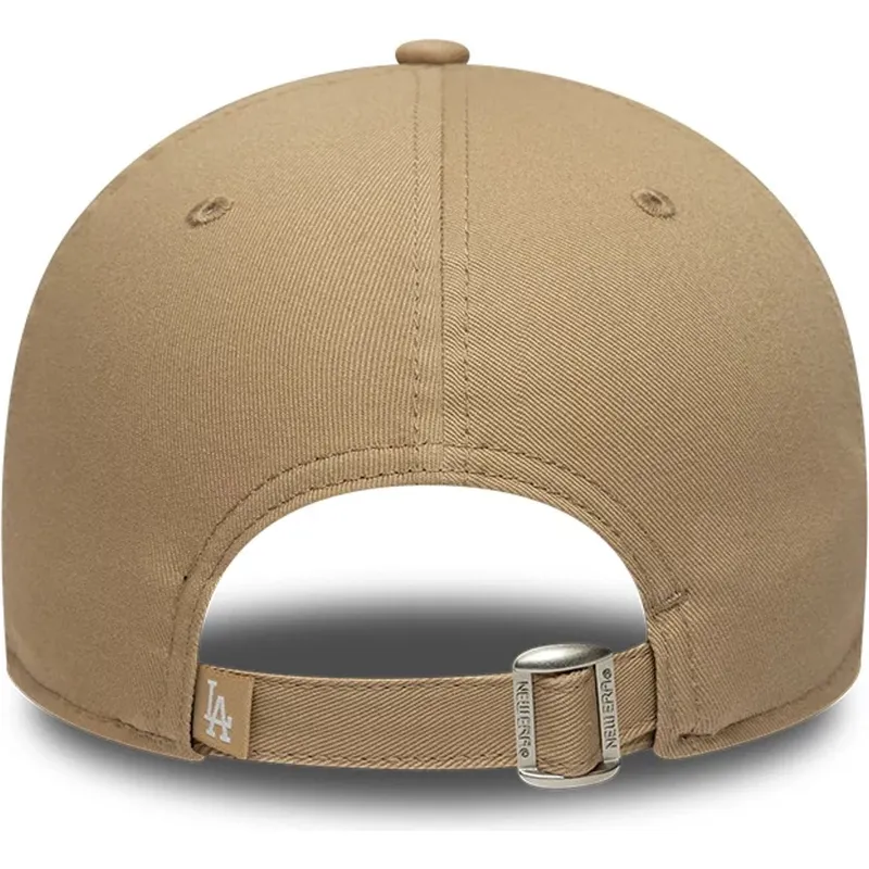 brun-bojd-justerbar-keps-med-brunt-9forty-tonal-icon-logotyp-fran-los-angeles-dodgers-mlb-av-new-era