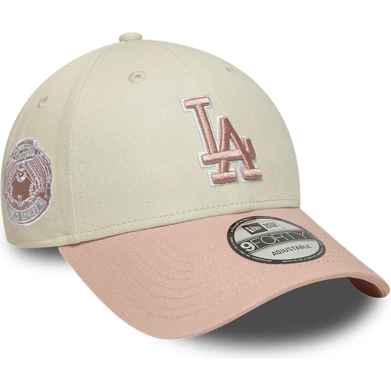 cap-zaoblena-beige-adjustable-strap-rosa-rosa-9forty-world-series-patch-los-angeles-dodgers-mlb-new-era