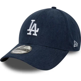 Cap zaoblená navy blue adjustable strap 9FORTY Soft Cord Los Angeles Dodgers MLB New Era