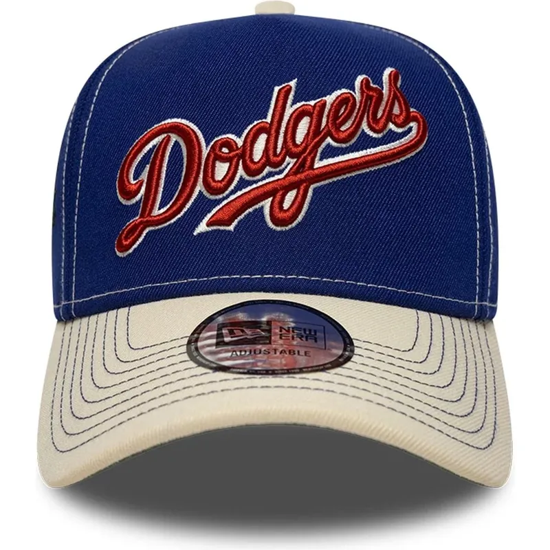 blaue-und-beige-gebogene-snapback-kappe-e-frame-city-icon-der-los-angeles-dodgers-mlb-von-new-era