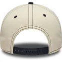 gebogene-beige-und-marineblaue-snapback-kappe-e-frame-city-icon-von-new-york-yankees-mlb-von-new-era