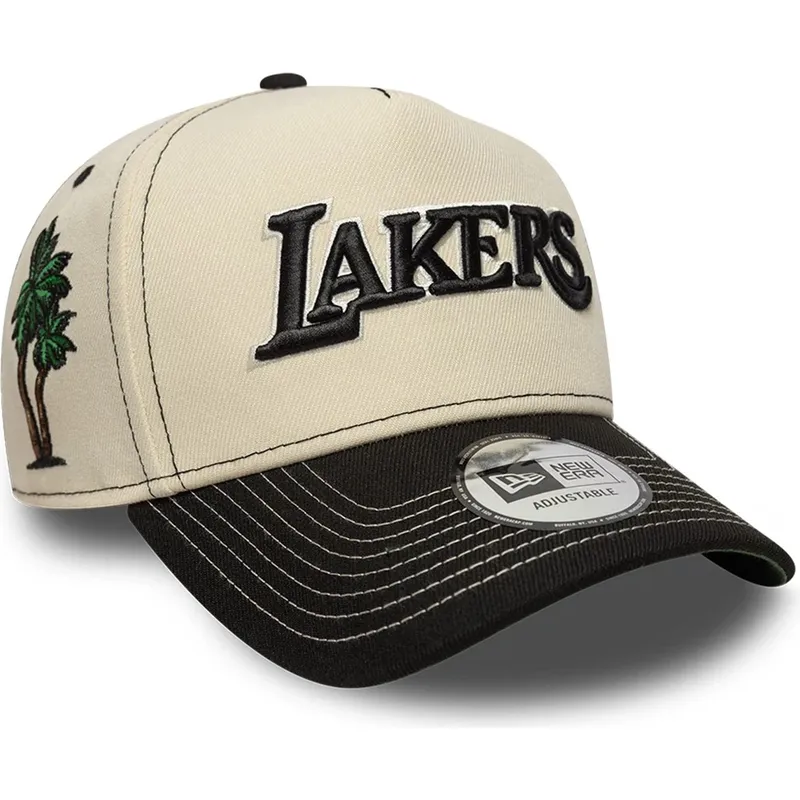 bojd-keps-beige-och-svart-snapback-e-frame-city-icon-fran-los-angeles-lakers-nba-av-new-era