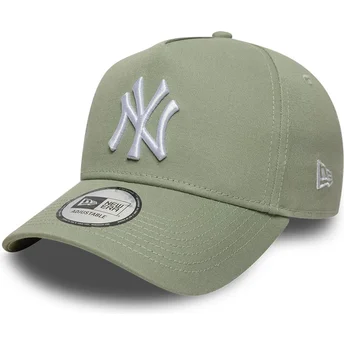 Grüne gebogene Snapback-Kappe E Frame League Essential der New York Yankees MLB von New Era