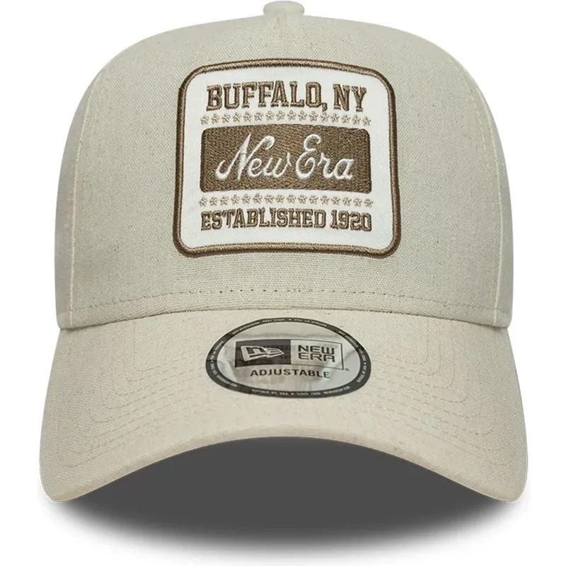 cepice-zaoblena-bezova-snapback-e-frame-patch-linen-new-era