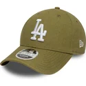 cepice-zaoblena-zelena-snapback-9forty-m-crown-linen-los-angeles-dodgers-mlb-new-era