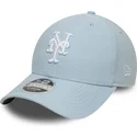 gorra-curva-azul-claro-snapback-9forty-m-crown-linen-de-new-york-mets-mlb-de-new-era