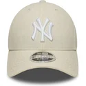 cepice-zaoblena-bezova-snapback-9forty-m-crown-linen-new-york-yankees-mlb-new-era