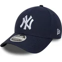 marinbla-kurvad-keps-snapback-9forty-m-crown-linen-fran-new-york-yankees-mlb-av-new-era