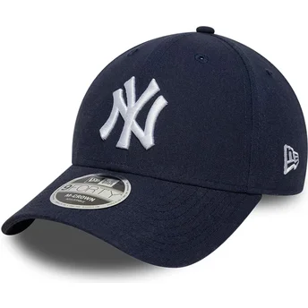 Gorra curva azul marino snapback 9FORTY M-Crown Linen de New York Yankees MLB de New Era