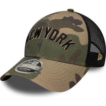 Trucker-Cap Camouflage 9FORTY M-Crown Wordmark New York Yankees MLB von New Era