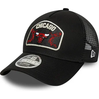 Čepice zaoblená černá snapback 9FORTY M-Crown A Frame Chicago Bulls NBA New Era