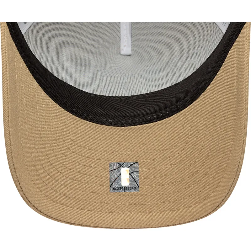 trucker-cap-beige-9forty-m-crown-a-frame-der-los-angeles-lakers-nba-von-new-era