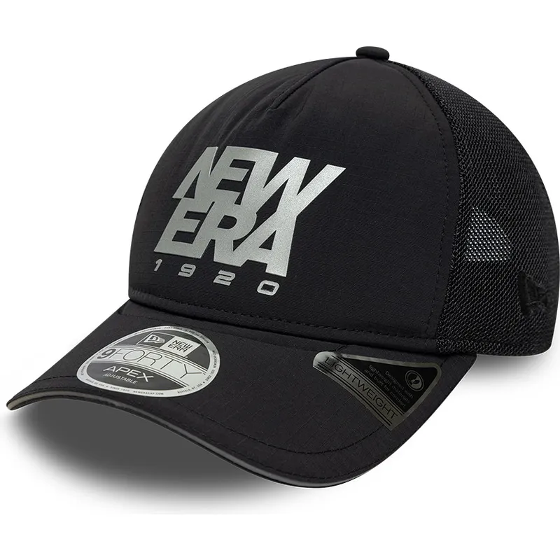 schwarze-verstellbare-trucker-kappe-9forty-apex-reflective-a-frame-von-new-era
