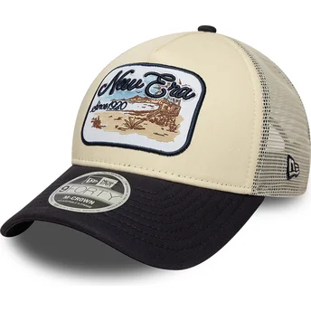 Čepice zaoblená žádné zvíře béžová snapback 9FORTY M-Crown A Frame New Era