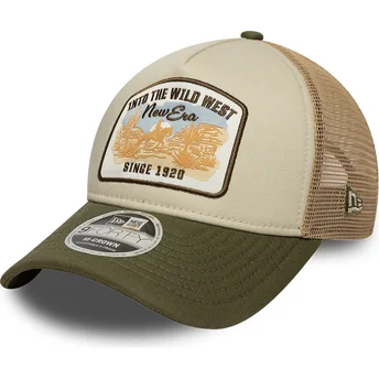 Čepice zaoblená žádné zvíře béžová snapback 9FORTY M-Crown A Frame New Era