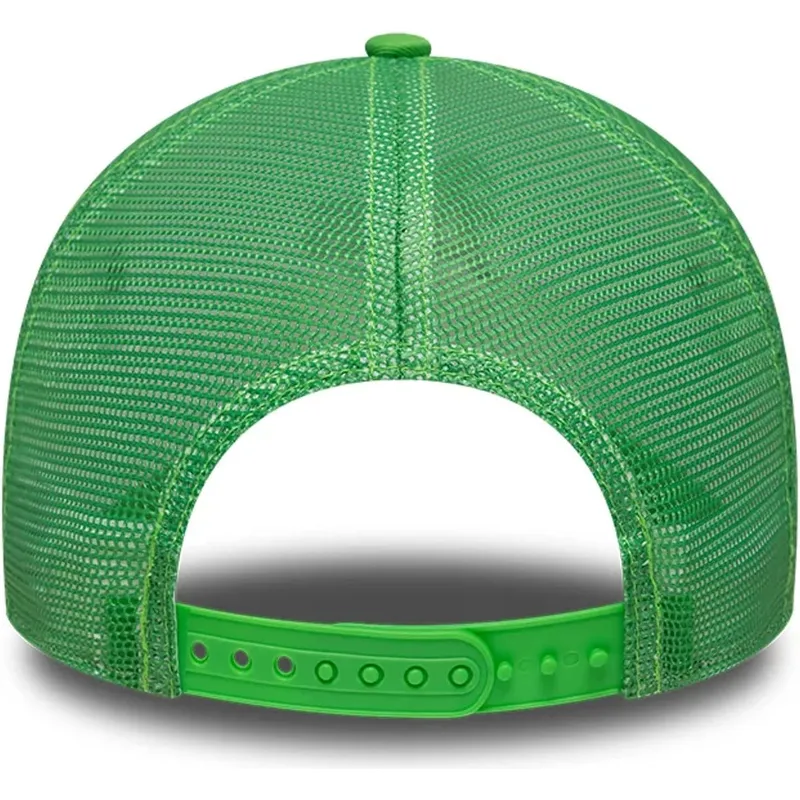 gorra-trucker-verde-y-blanca-con-logo-verde-a-frame-league-essential-de-oakland-athletics-mlb-de-new-era