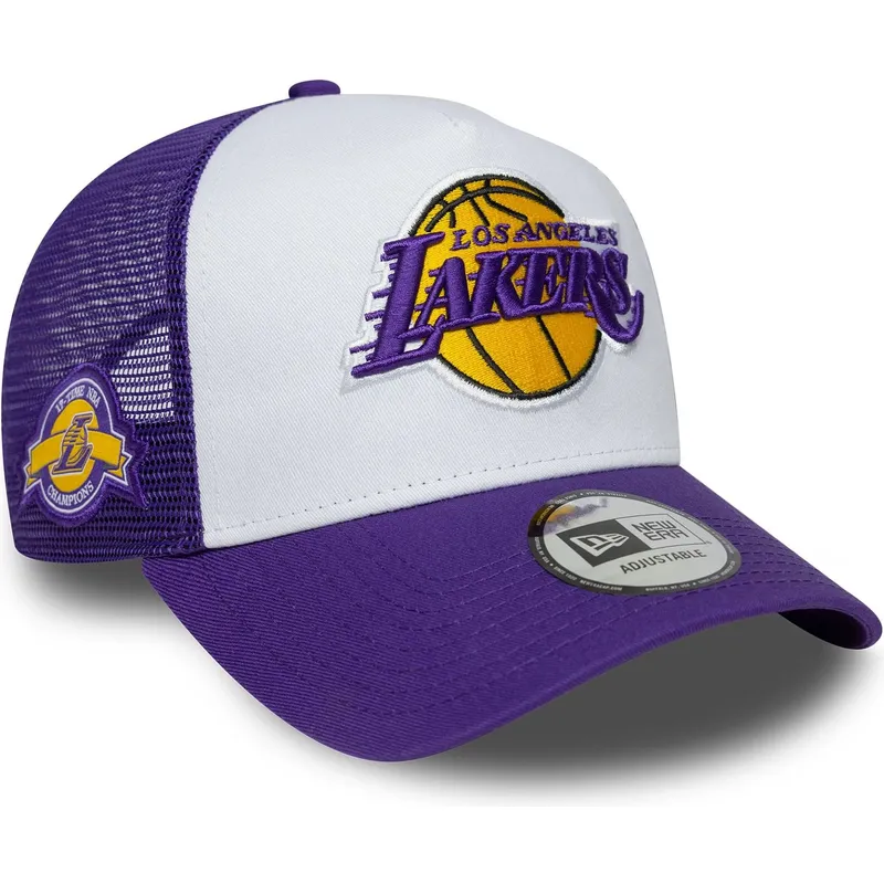 cepice-zaoblena-fialova-snapback-a-frame-side-patch-los-angeles-lakers-nba-new-era