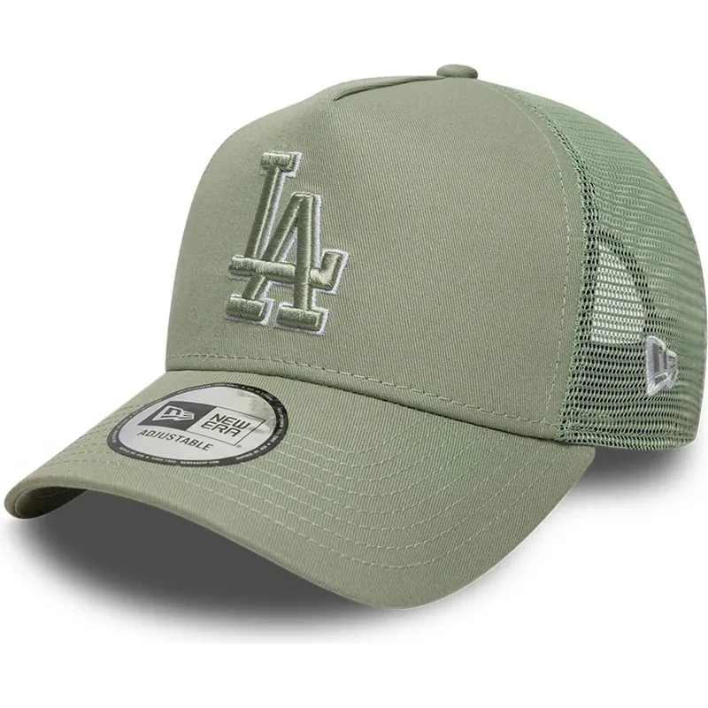 truckerkeps-gron-med-gron-logotyp-a-frame-outline-fran-los-angeles-dodgers-mlb-av-new-era