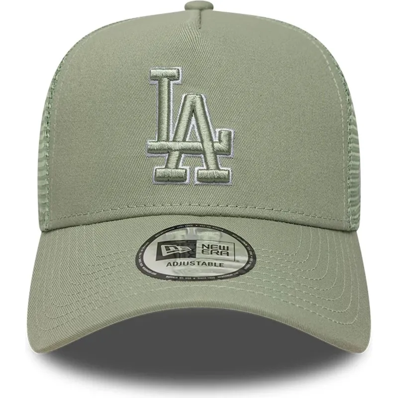 truckerkeps-gron-med-gron-logotyp-a-frame-outline-fran-los-angeles-dodgers-mlb-av-new-era