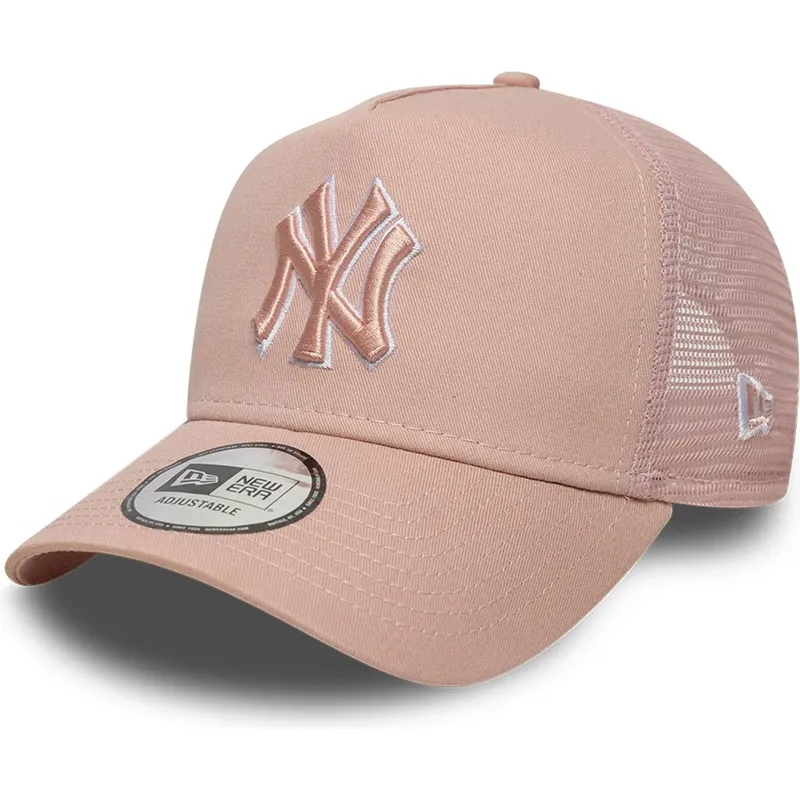 rosa-trucker-keps-med-rosa-a-frame-outline-logotyp-fran-new-york-yankees-mlb-av-new-era
