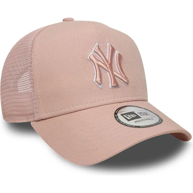 rosa-trucker-keps-med-rosa-a-frame-outline-logotyp-fran-new-york-yankees-mlb-av-new-era