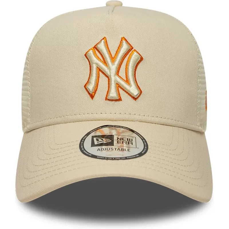 beige-trucker-keps-med-beige-logotyp-a-frame-outline-fran-new-york-yankees-mlb-av-new-era