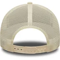 trucker-cap-beige-mit-beigem-logo-a-frame-outline-von-new-york-yankees-mlb-von-new-era