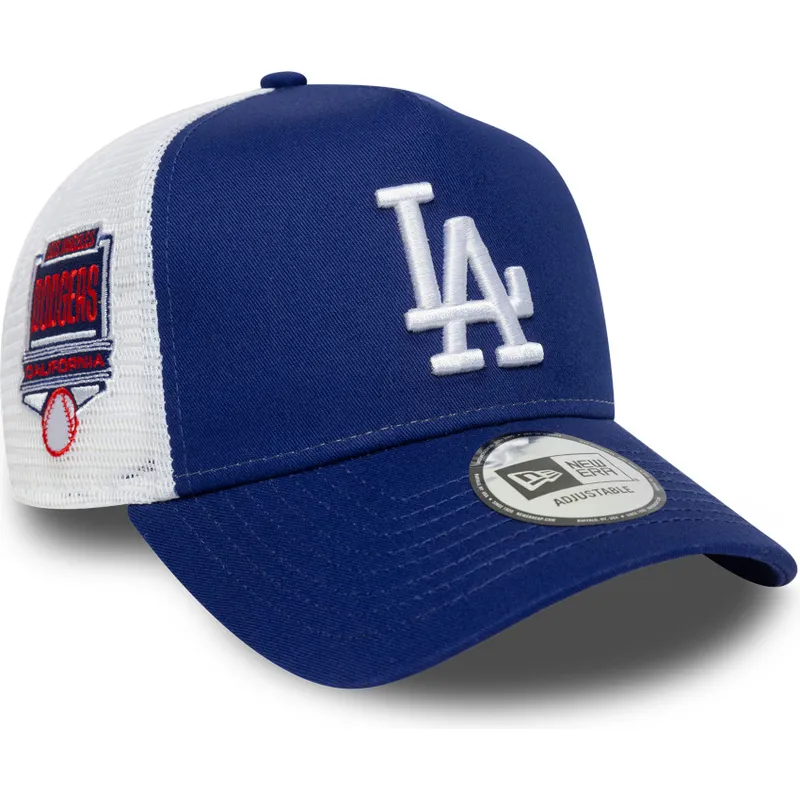 new-era-a-frame-side-patch-los-angeles-dodgers-mlb-blue-trucker-hat