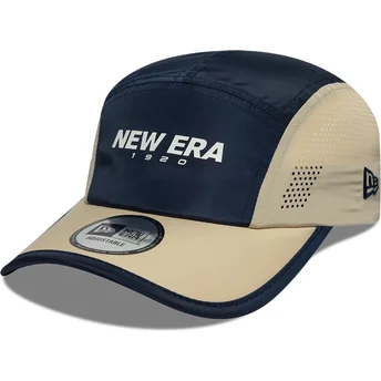 Čepice zaoblená 5 panelová námořnická modrá nastavitelný pásek Runner Colour Block New Era