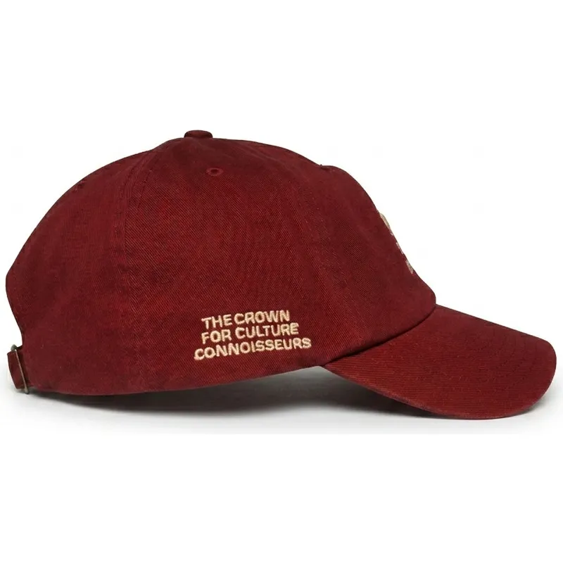 homenage-curved-brim-ny-dreams-just-kids-the-90s-maroon-adjustable-cap