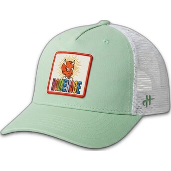 Čepice zaoblená žádné zvíře zelená snapback The Trucker claro Childhood Fun The Homenage