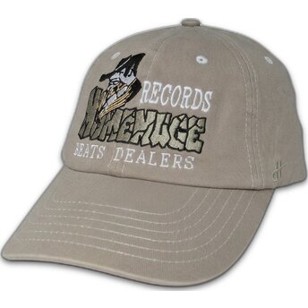 Gorra curva gris ajustable Records Music Shapes Identity The 90s de Homenage
