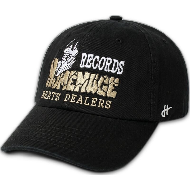 gorra-curva-negra-ajustable-records-music-shapes-identity-the-90s-de-homenage