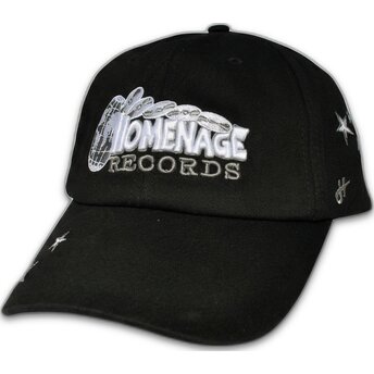Gorra curva negra ajustable Music World Music Shapes Identity The 90s de Homenage
