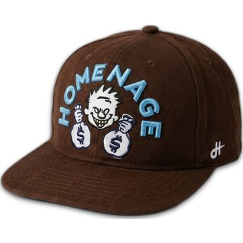 Platt brun snapback-keps Money Music Shapes Identity The Snap från Homenage