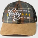 homenage-curved-brim-plaid-players-sport-the-ball-multicolor-snapback-cap
