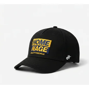 Homenage Curved Brim Decker Workwear The Retro Black Snapback Cap
