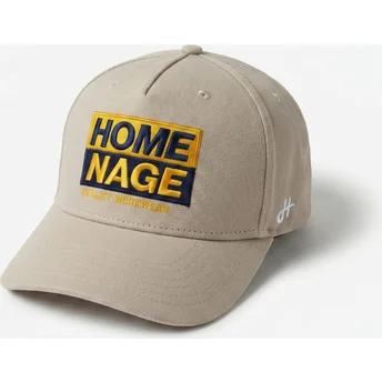 Homenage Curved Brim Decker Workwear The Retro Beige Snapback Cap