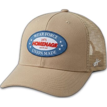 Čepice zaoblená žádné zvíře béžová snapback The Trucker Union Workwear The Homenage