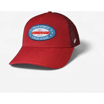 Rote Trucker-Kappe Union Workwear The Trucker von Homenage