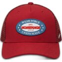 cepice-zaoblena-cervena-snapback-the-trucker-union-workwear-the-homenage
