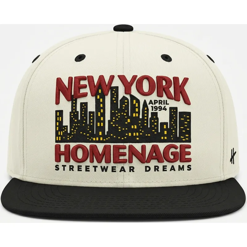 homenage-flat-brim-nysky-skylines-the-snap-beige-and-black-snapback-cap