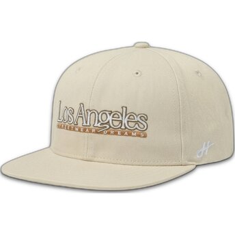 Gorra plana beige snapback Los Angeles Skylines The Snap de Homenage